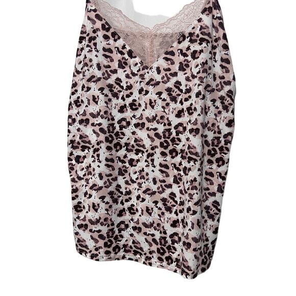 FLORA NIKROOZ WOMENS SMALL PINK ANIMAL PRINTED CAMI PAJAMA TOP ONLY NEW! - Picture 5 of 11